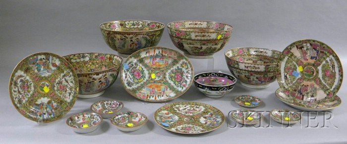 Appraisal: Approximately Sixteen Pieces of Assorted Chinese Export Porcelain some contemporary