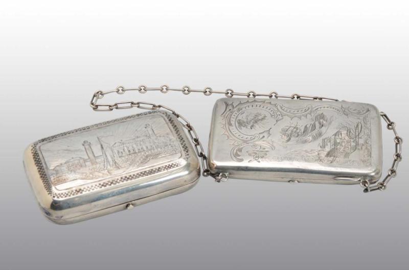 Appraisal: Lot of Russian Silver Cigarette Boxes Description Weighs troy ounces