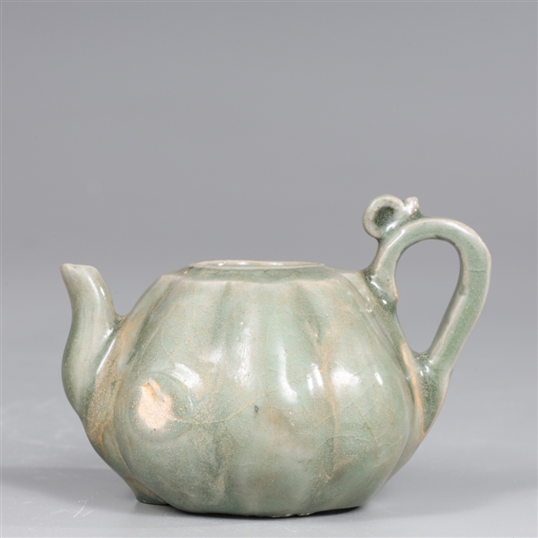 Appraisal: Korean miniature celadon glazed teapot or water dropper body of