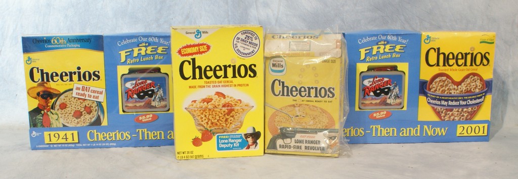 Appraisal: Lone Ranger Cheerios Lot including Vintage Cheerios Boxes and Cheerios