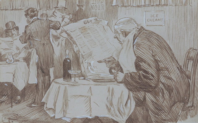 Appraisal: CHARLES KEENE - 'Legislation' illustration for Punch March th signed