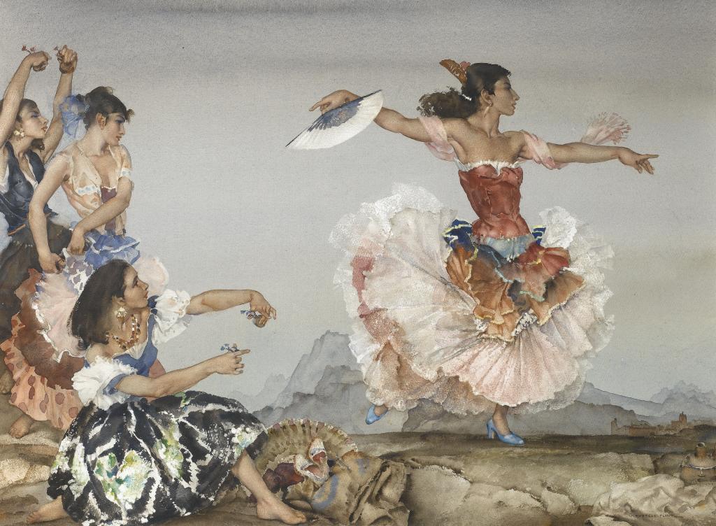 Appraisal: SIR WILLIAM RUSSELL FLINT RA PRWS RSW - DANZA MONTANA