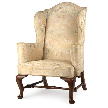 Appraisal: George II Mahogany Upholstered Easy Chair Estimate -