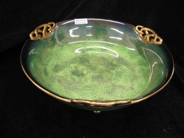 Appraisal: Carltonware English Lusterware Porcelain footed bowl rich mottled green gold