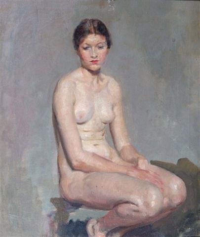 Appraisal: THOMAS CANTRELL DUGDALE - Portrait of a seated female nude