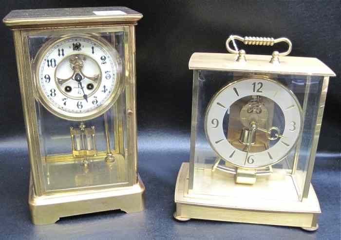 Appraisal: AMERICAN CRYSTAL REGULATOR A GERMAN QUARTZ MANTEL CLOCK pieces The