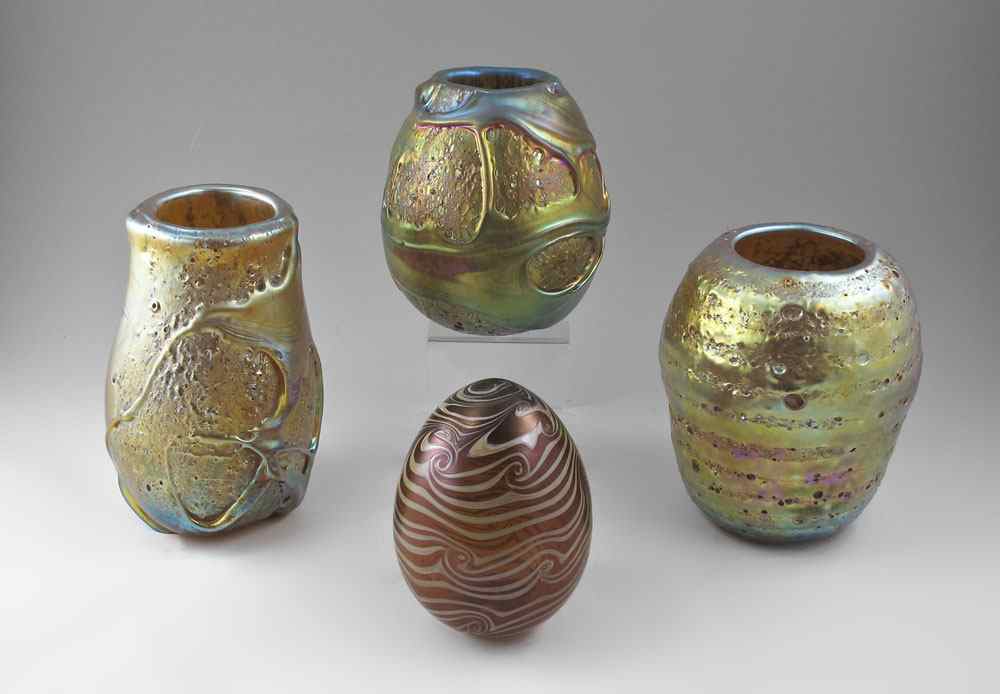 Appraisal: PIECE COLLECTION OF STUDIO ART GLASS To include vases one