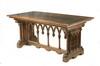 Appraisal: LIBRARY TABLE - th c solid oak Gothic style library