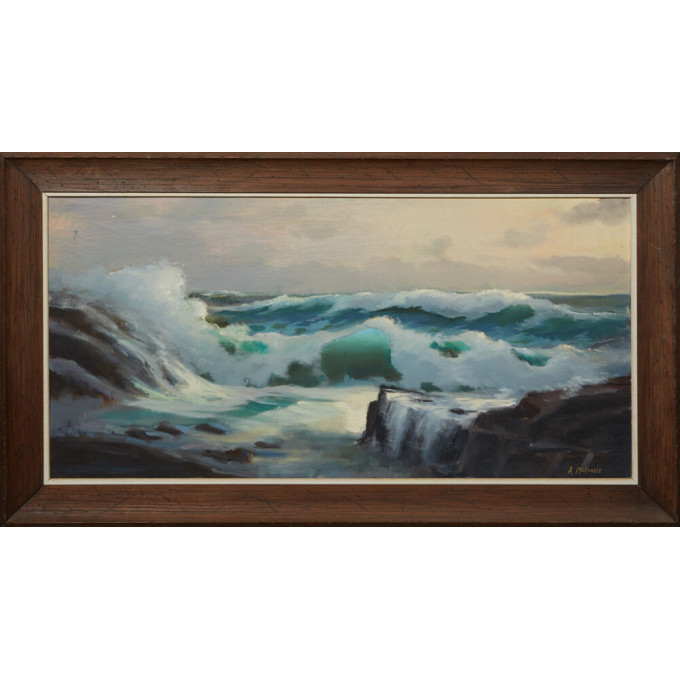 Appraisal: Artie McKenzie - American Crashing Waves st c oil on