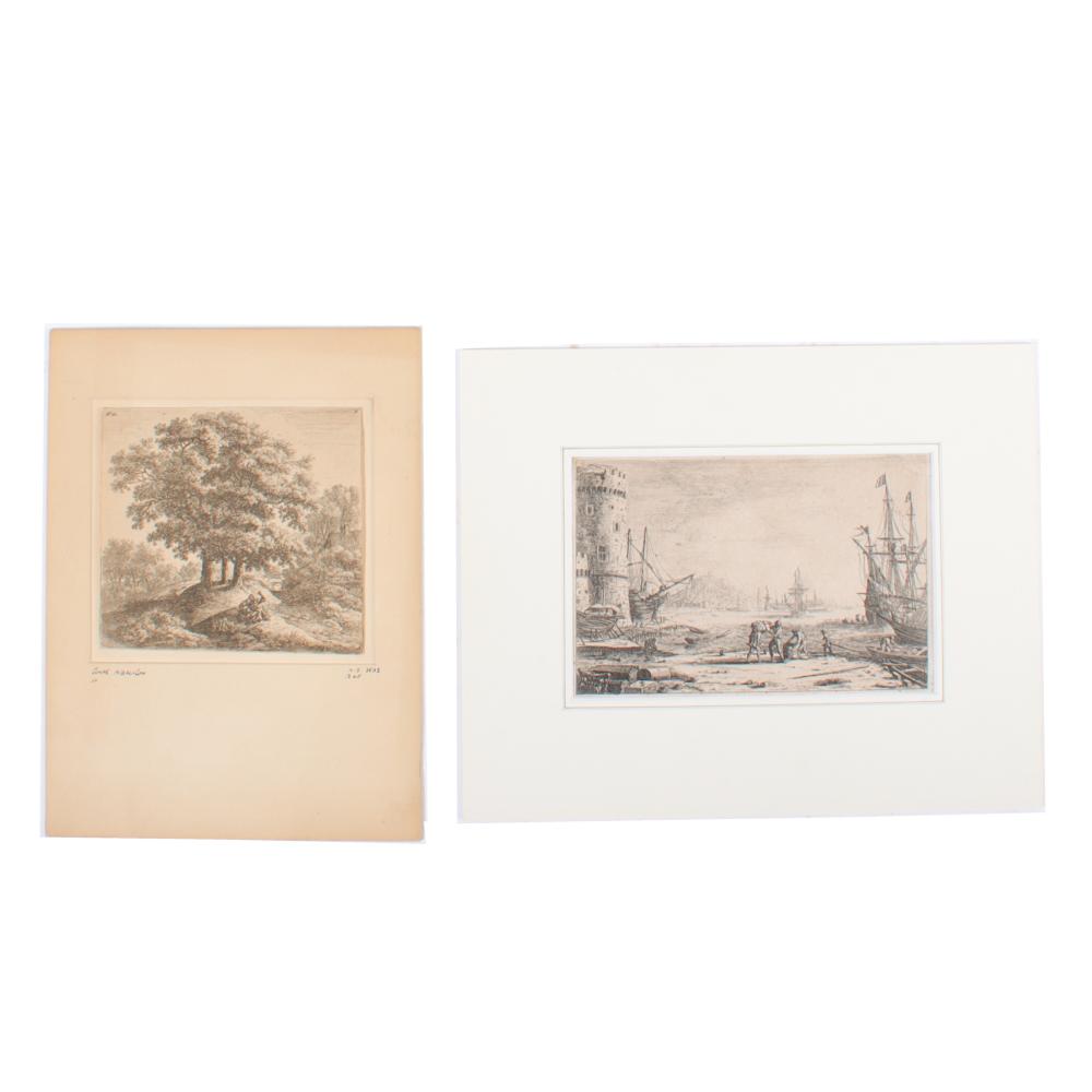 Appraisal: CLAUDE LORRAIN - ANTONIE WATERLOO - ENGRAVINGS THE TWO LANES