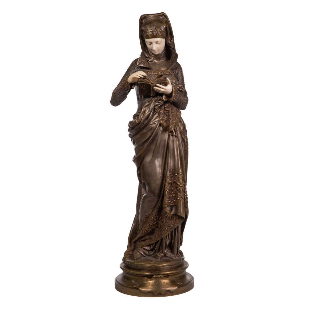 Appraisal: ALBERT ERNEST CARRIER BELLUSE FRENCH - LA LISEUSE SCULPTUREInscribed A