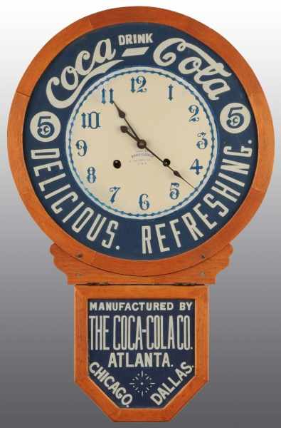 Appraisal: Coca-Cola Baird Clock Description Made in Chicago in Clock was