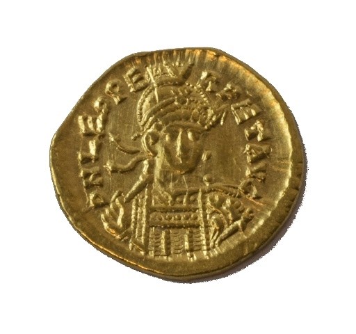 Appraisal: A Byzantine gold solidus of Leo I Constantinople Mint reigned