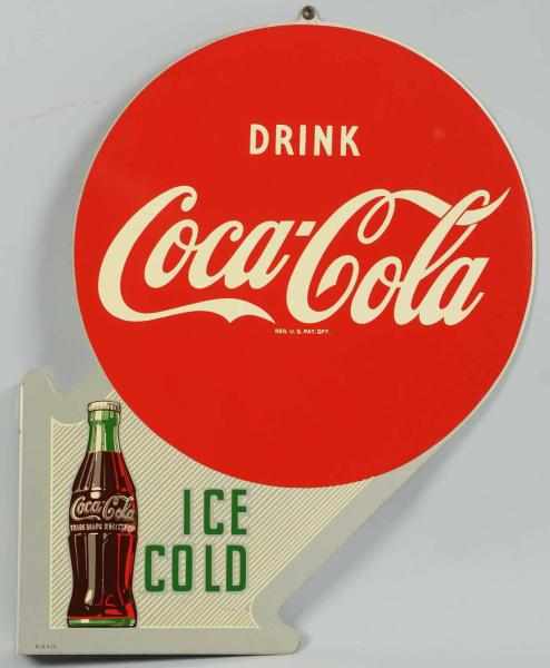 Appraisal: Coca-Cola Tin Flange Sign Only miniscule marks of any kind