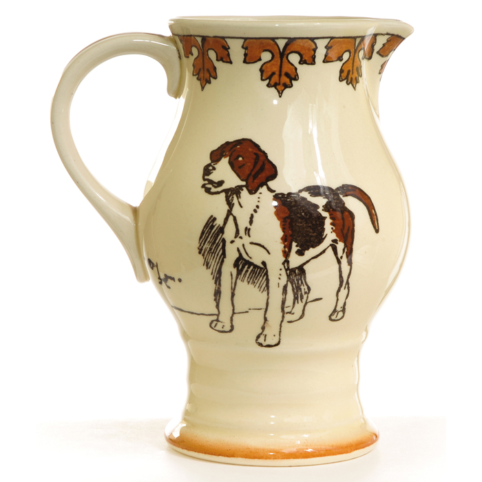 Appraisal: Royal Doulton pitcher dog Cecil Aldind ''h with a Burleigh