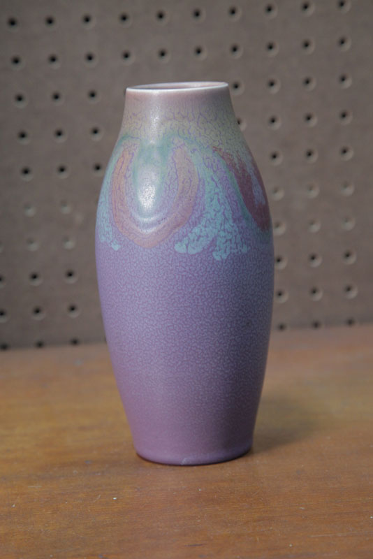 Appraisal: ROOKWOOD VASE ELIZABETH LINCOLN Ovoid vase with mottled matte decoration