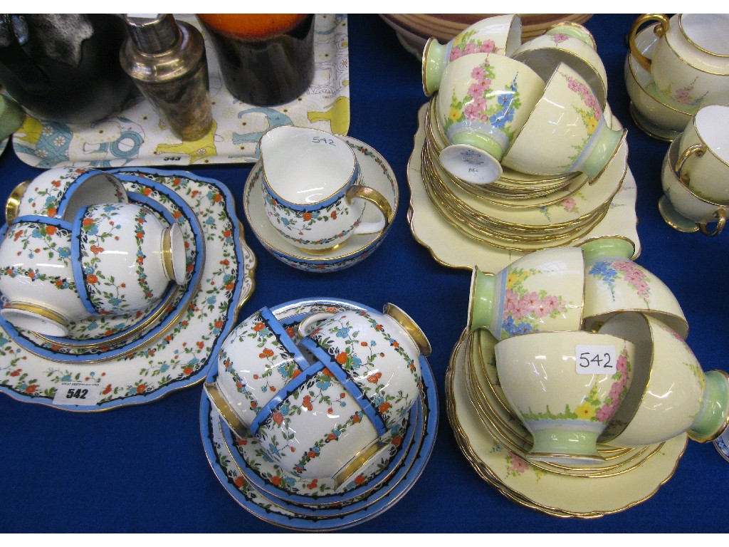 Appraisal: Lot comprising two teasets to include Royal Albert 'Gaiety' and