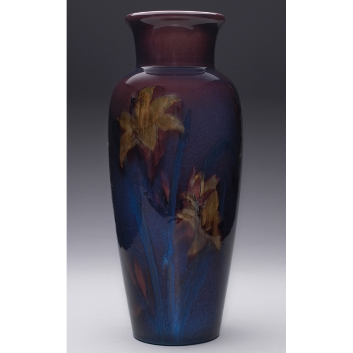 Appraisal: Rookwood vase large form in a Black Opal glaze with