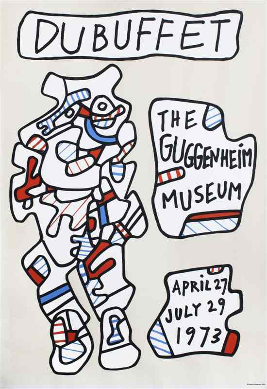 Appraisal: Jean Dubuffet French - The Guggenheim Museum poster x inches