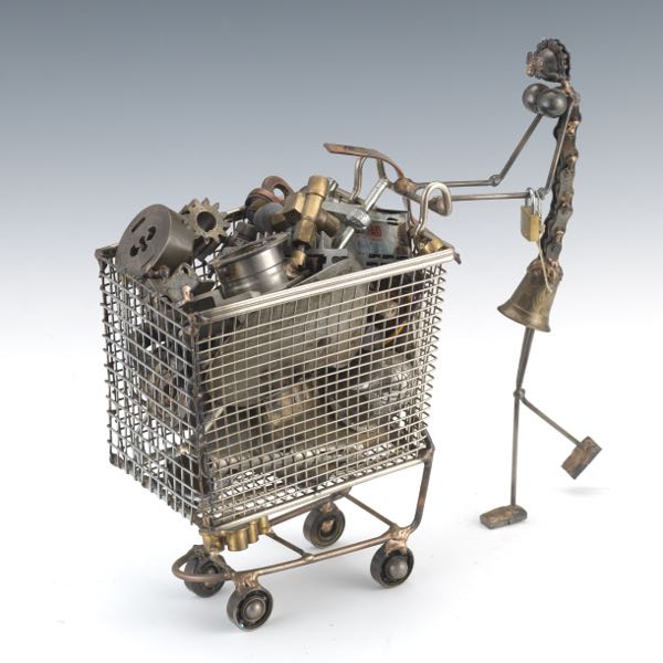 Appraisal: SONNY DALTON AMERICAN TH CENTURY x x Figure with cart