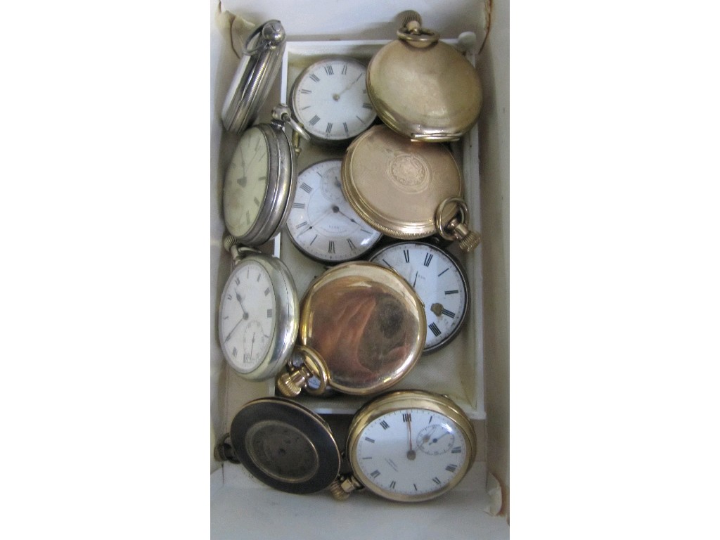 Appraisal: Box of assorted pocket and fob watch