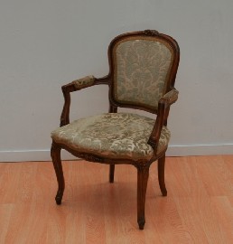 Appraisal: An early th century Louis XV style walnut and fabric