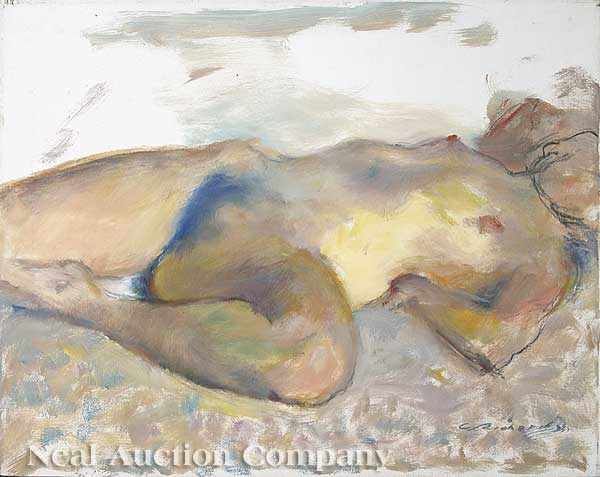 Appraisal: Charles Whitfield Richards American New Orleans - Reclining Nude oil