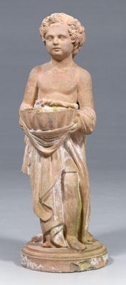 Appraisal: Terra cotta garden statue young girl with fine features and