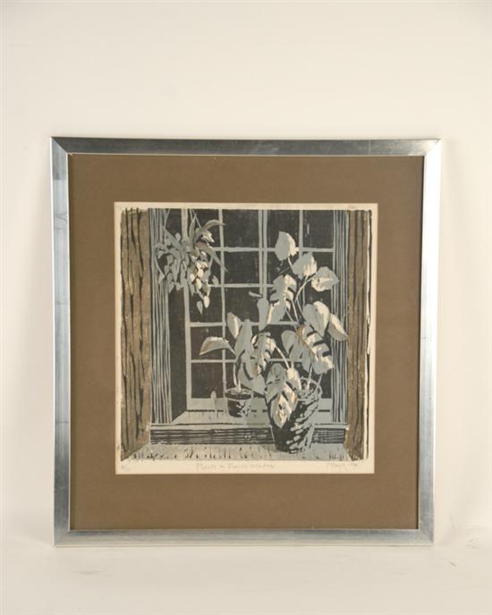 Appraisal: P Boyd Plants in French Window Limited Edition Print titled