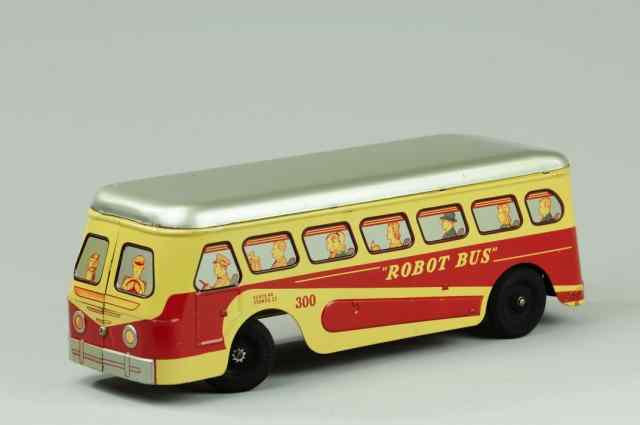 Appraisal: ROBOT BUS Woodhaven Metal Stamping pressed steel body exceptional graphic