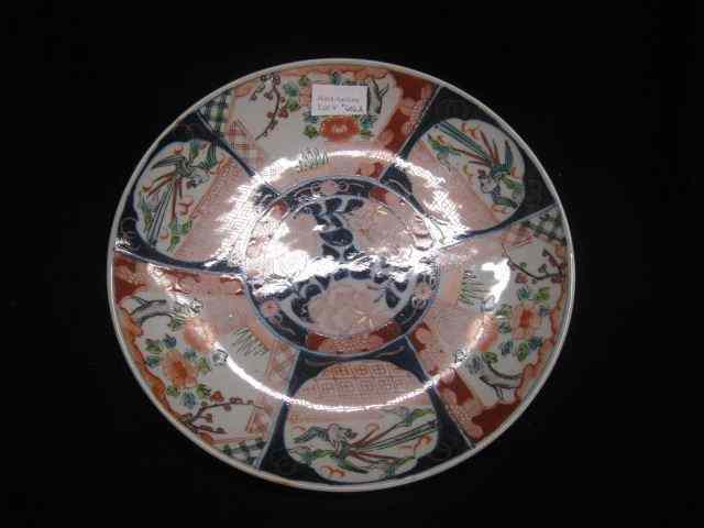 Appraisal: Japanese Imari Porcelain Plate floral medallion and fan shaped panels