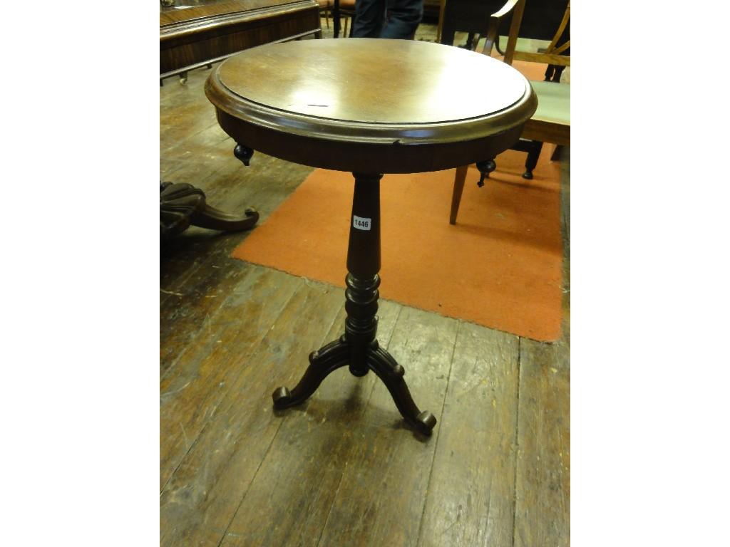 Appraisal: A Victorian mahogany occasional table the circular top with moulded