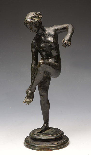 Appraisal: A 'GRAND TOUR' BRONZE after the Antique of a nude