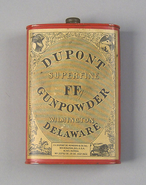 Appraisal: Dupont Superfine FF gunpowder tin h