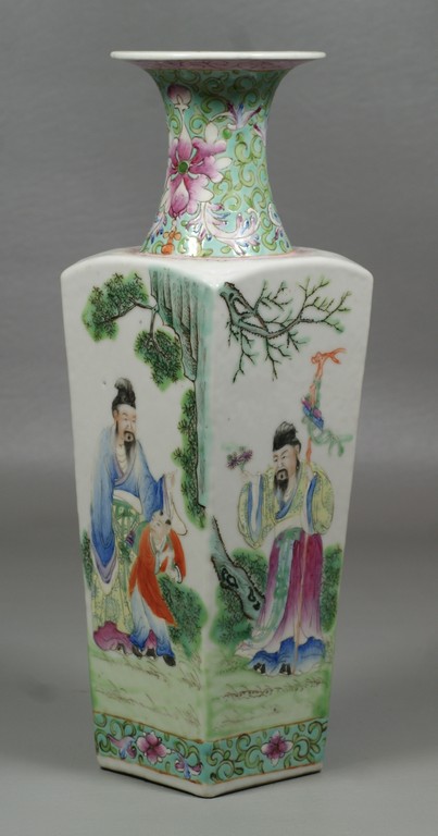 Appraisal: Finely Painted Chinese Porcelain Vase marked China to base high