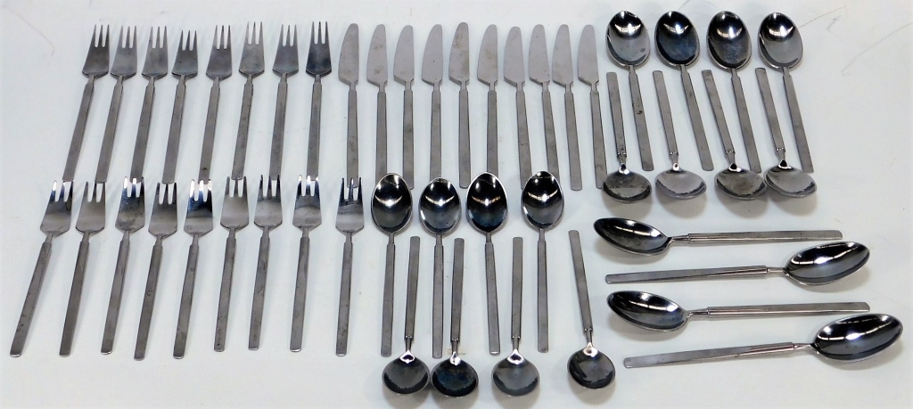 Appraisal: PC ERIC HERLOW OBELISK COPENHAGEN FLATWARE SET Denmark - Includes