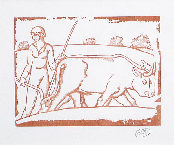 Appraisal: After Aristide Maillol Figure with Two Oxen from Les Georgiques