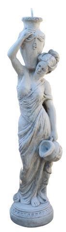 Appraisal: Large cast stone garden figure Classical Maiden thc the beauty