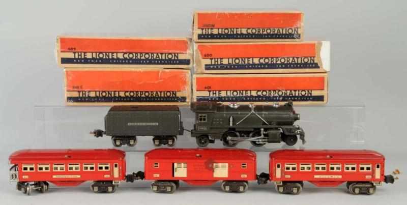 Appraisal: Lionel O-Gauge No Passenger Train Set Description Pre-war Set includes