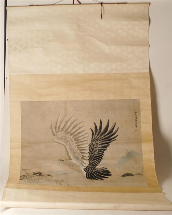 Appraisal: Chinese Scroll of a Hawk x