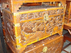 Appraisal: A Chinese carved chest