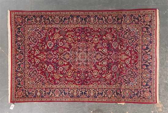 Appraisal: Semi-antique Keshan rug Persia circa x Estimate - Good condition