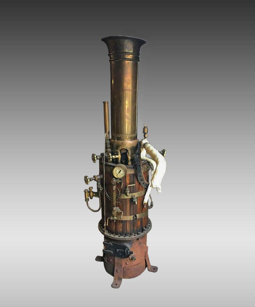 Appraisal: ANTIQUE ENGLISH STEAM ENGINE Victorian English Steam Engine having brass