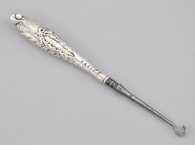 Appraisal: Tiffany Co Sterling Silver Handle Boot Hook Boot hook with