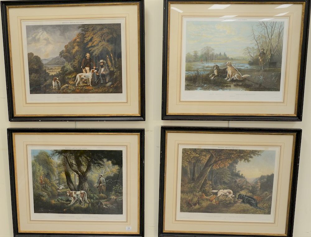 Appraisal: Set of four Marsdent's American Field Sports hunting lithographs colored