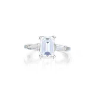 Appraisal: A Featuring a -carat emerald-cut diamond with I color and