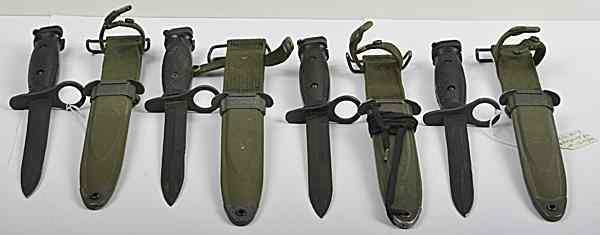 Appraisal: US M- Bayonets with Scabbards Lot of Four M- bayonets