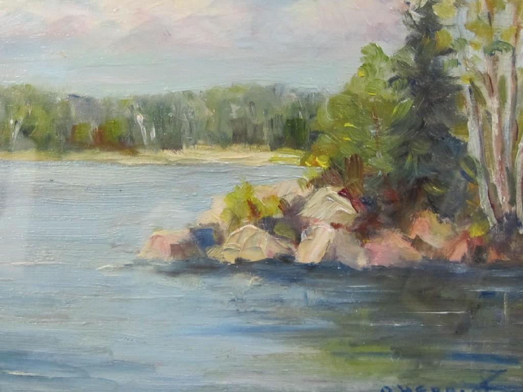 Appraisal: OTTO MAUD HERRIOT Lake Landscape North Bay Ontario signed oil