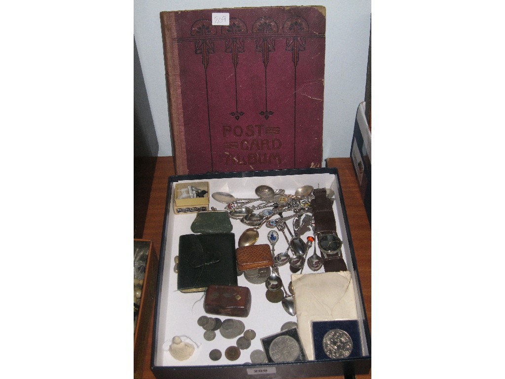 Appraisal: Lot comprising box of miscellania - coins watch etc and