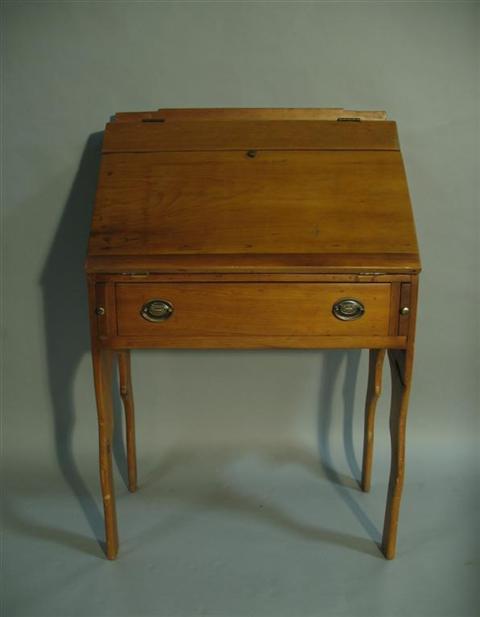 Appraisal: VICTORIAN STYLE PINE SLANT FRONT SMALL DESK Late th early